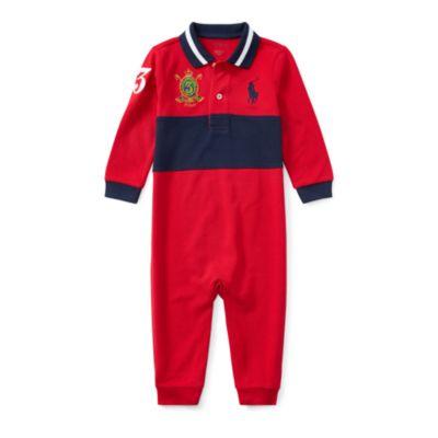 Ralph Lauren Cotton Mesh Polo Coverall Signal Red 3m