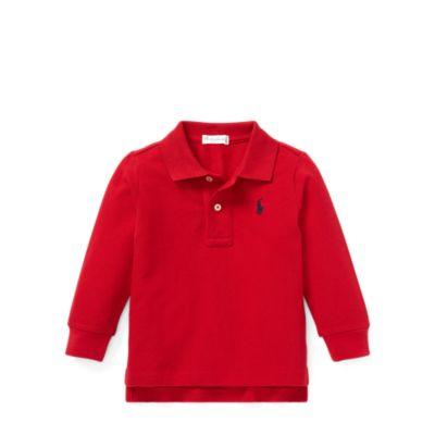 Ralph Lauren Cotton Mesh Polo Shirt New Red 3m