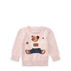 Ralph Lauren Cotton Polo Bear Sweater Powder Pink 3m