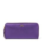 Polo Ralph Lauren Leather Zip-around Wallet Purple