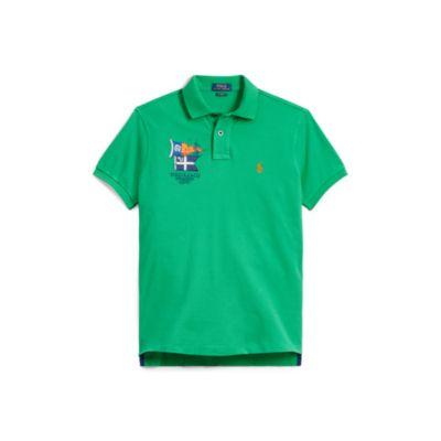 Ralph Lauren Custom Slim Fit Mesh Polo Victory Green