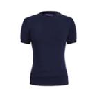 Ralph Lauren Button-shoulder Silk Sweater Lux Navy