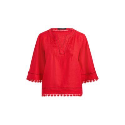 Ralph Lauren Medallion Lace Top Lipstick Red