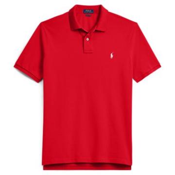 Ralph Lauren Cyo Custom-slim Polo Shirt Rl 2000 Red