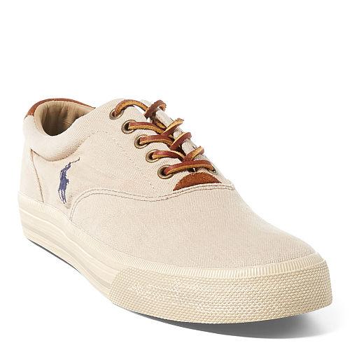 Polo Ralph Lauren Vaughn Washed Twill Sneaker Khaki