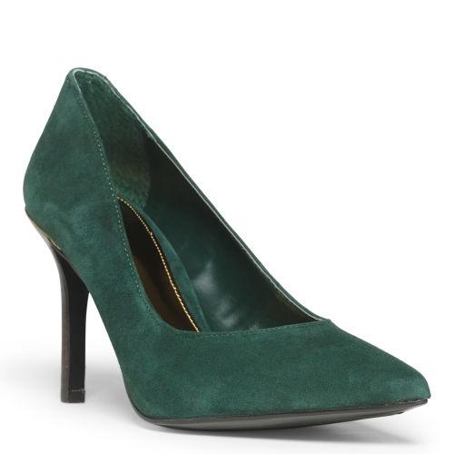 Ralph Lauren Lauren Sarina Suede Pump Green Gables
