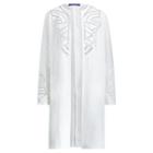 Ralph Lauren Cora Embroidered Linen Coat Off White