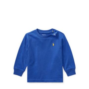 Ralph Lauren Cotton Jersey Crewneck T-shirt Barclay Blue 9m