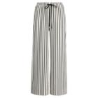 Ralph Lauren Striped Twill Wide-leg Pant Cream/black Sp