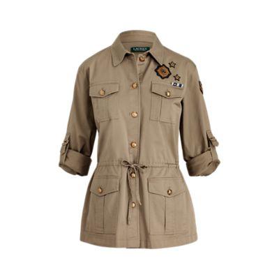 Ralph Lauren Patchwork Military Jacket Sage Moss
