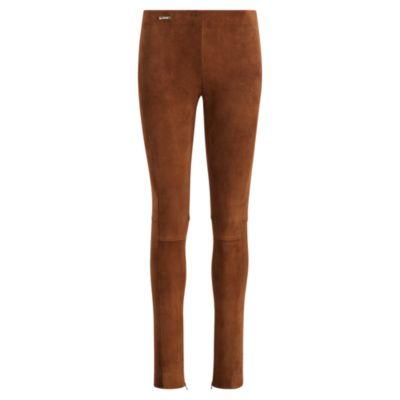 Ralph Lauren Suede Skinny Pant Saxony Brown