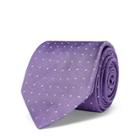 Ralph Lauren Polka-dot Silk Repp Narrow Tie Purple/white