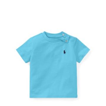 Ralph Lauren Cotton Jersey Crewneck T-shirt Margie Blue 24m