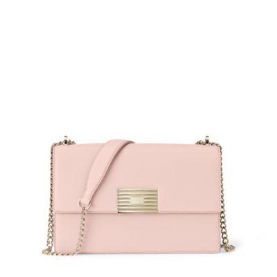 Ralph Lauren Calfskin Rl Chain Bag Pink