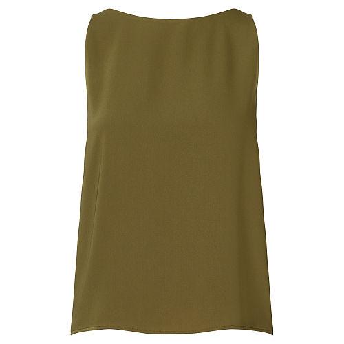 Polo Ralph Lauren Back-slit Sleeveless Top New Olive