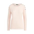 Ralph Lauren Button-trim Cotton Top Pale Rose