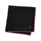 Ralph Lauren Pink Pony Pink Pony Linen Pocket Square Black/pink