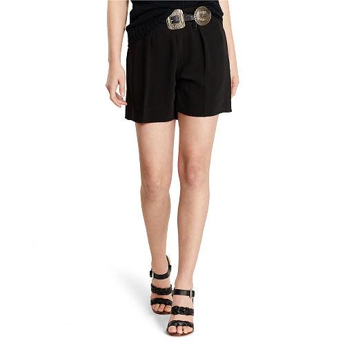 Polo Ralph Lauren Pleated Twill High-rise Short Polo Black