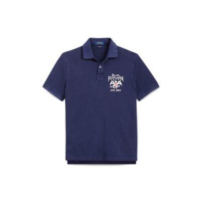 Ralph Lauren Custom Slim Fit Mesh Polo Dark Cobalt