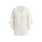 Ralph Lauren Crepe Bell-sleeve Top Mascarpone Cream
