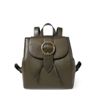 Ralph Lauren Pebble Leather Lennox Backpack Loden