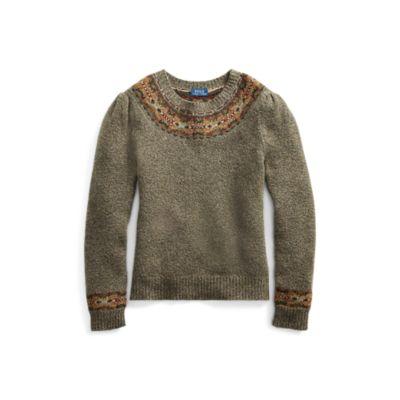 Ralph Lauren Fair Isle Wool-blend Sweater Olive Multi