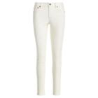 Ralph Lauren Stretch Leather Skinny Pant Clubhouse Cream