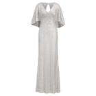 Ralph Lauren Sequined Overlay Gown Silver Frost Shine