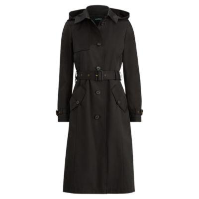 Ralph Lauren Cotton-blend Trench Coat Black