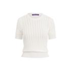 Ralph Lauren Pointelle Silk Sweater Lux Cream