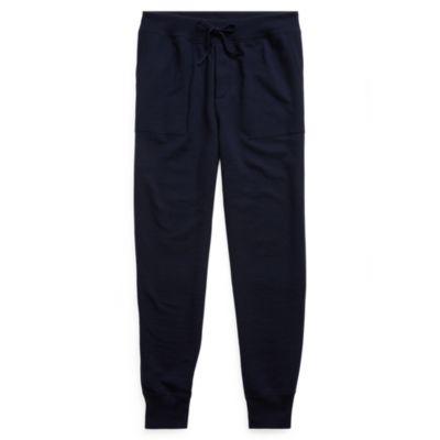 Ralph Lauren Suede-trim Wool-blend Pant Classic Chairman Navy