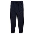 Ralph Lauren Suede-trim Wool-blend Pant Classic Chairman Navy