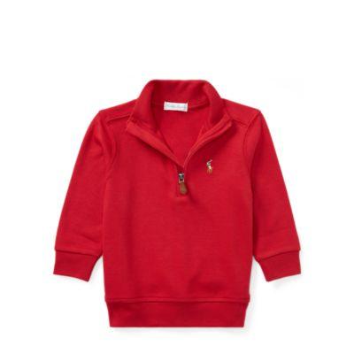 Ralph Lauren Cotton Half-zip Pullover Martin Red 6m