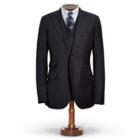 Ralph Lauren Pinstripe Wool Suit Jacket Midnight Blue