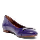 Ralph Lauren Lauren Farrel Leather Flat Purple Lake