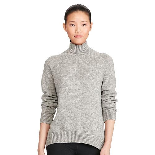 Polo Ralph Lauren Wool-blend Side-zip Sweater Dawn Grey Heather