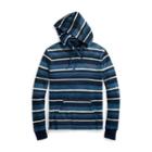 Ralph Lauren Indigo Waffle Cotton Hoodie Navy Heather/fairfax