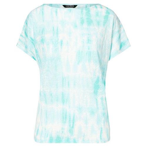 Ralph Lauren Lauren Petite Tie-dye Linen Knit Top Multi