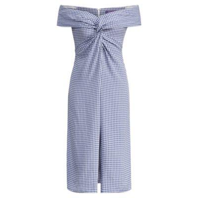 Ralph Lauren Lorna Gingham Oxford Tunic Blue Multi