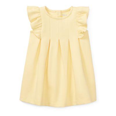 Ralph Lauren Ruffled Ponte Dress & Bloomer Wicket Yellow 3m