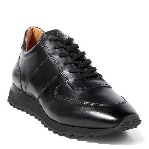 Ralph Lauren Ethan Calfskin Sneaker Black