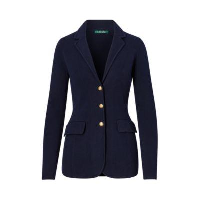 Ralph Lauren Knit Sweater Blazer Navy