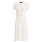 Ralph Lauren Ruffled Silk Polo Dress Chalk