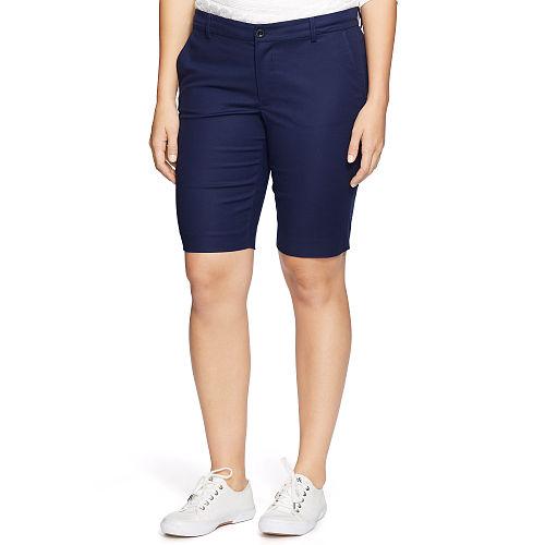 Ralph Lauren Lauren Woman Stretch Cotton Short Navy