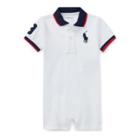 Ralph Lauren Cotton Mesh Polo Shortall White 9m