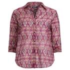 Ralph Lauren Lauren Woman Ikat Cotton-silk Voile Shirt