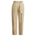Ralph Lauren Cotton-linen High-rise Pant Village Khaki
