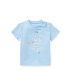 Ralph Lauren Cotton Jersey Graphic T-shirt Bluebell 18m