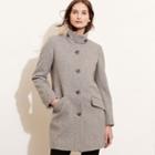 Ralph Lauren Lauren Wool-blend A-line Coat Grey/white