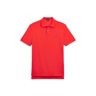 Ralph Lauren Custom Slim Fit Mesh Polo Bright Hibiscus/blue Pp